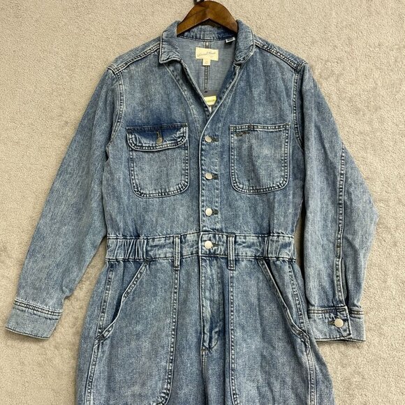 NEW Women's 10 Long Sleeve Utility Baggy Denim Jumpsuit Universal Thread 921 - Picture 5 of 9
